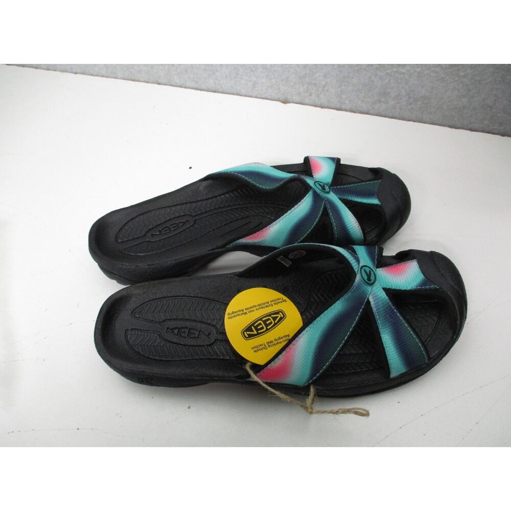Keen Bali Slides Sandals Flip Flops Toe Guard Womens Sz 9 Blue Pink Black - Picture 4 of 7